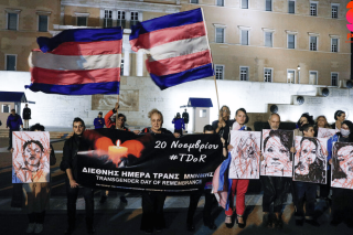 Σιωπηλή πορεία για τη Διεθνή Ημέρα Τρανς Μνήμης τον Νοέμβριο του 2020